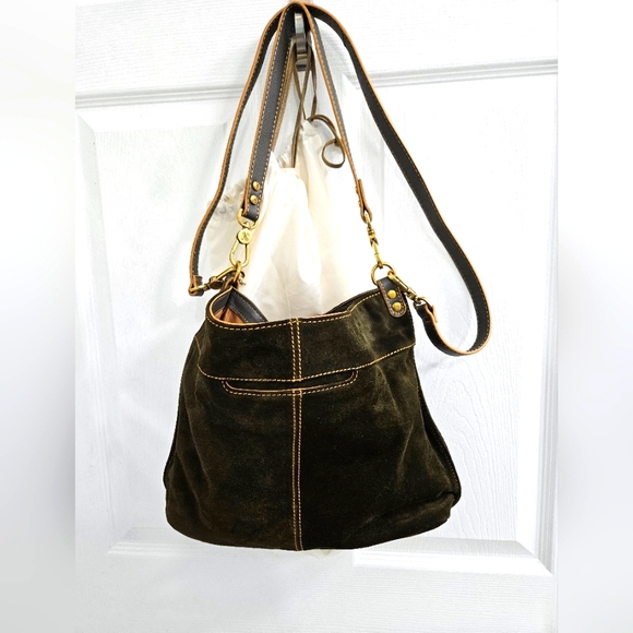 COPY - NWT Hobo Pier Suede Shoulder crossbody Bag Purse Dark Green Herb Whip st… - Picture 2 of 9